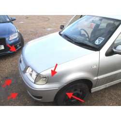 Polo MK5 silver complete front bumper 