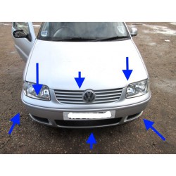 Polo MK5 silver complete front bumper 