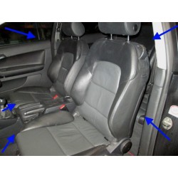 Audi  A3 full leather black/ grey  Seats - 3 door