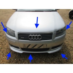 A3 Bumper S line - Silver 8P