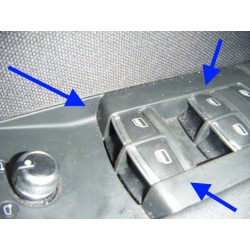 Audi A3 Aluminium window switches