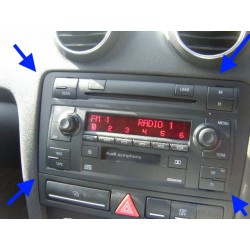 AUDI A3 Double din dashboard symphony cd stereo tape stereo cage manual 