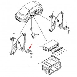 Passenger side window motor