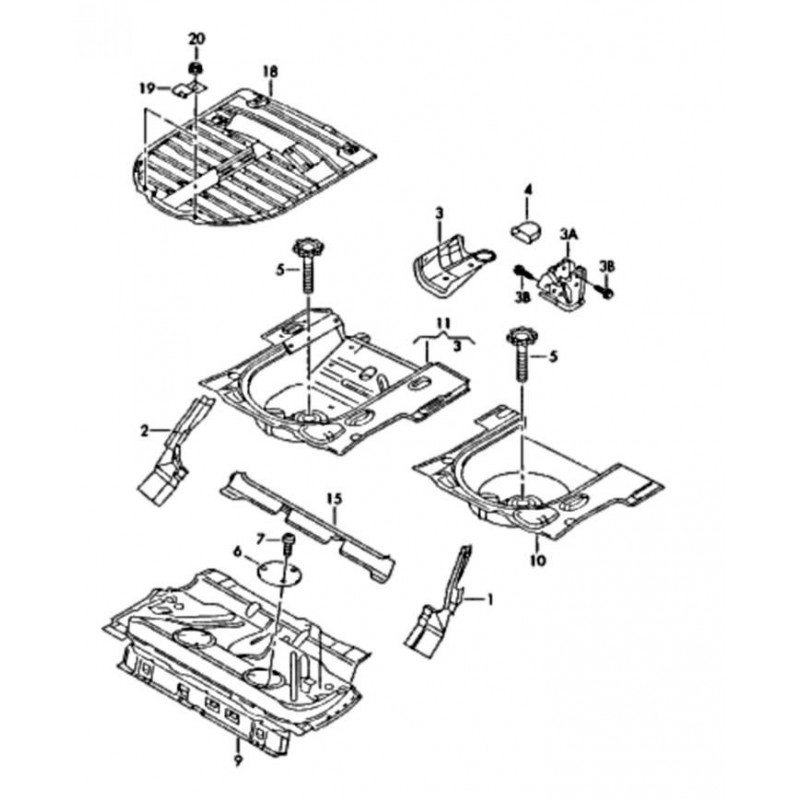 Rear Floor Pan Section (S3 - Black)