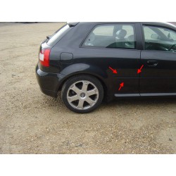 Driver Side Quarter Panel Moulding	(S3 - black)