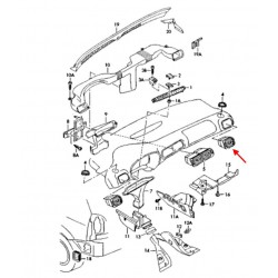 Driver side dash air vent (S3 - facelift)
