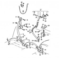 Driver side rear seatbelt (S3 - facelift)