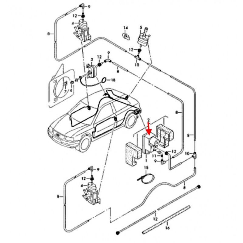 Central Locking Pump (S3 - Black)