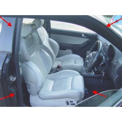 S3 Recaro Grey Electric Leather Seats